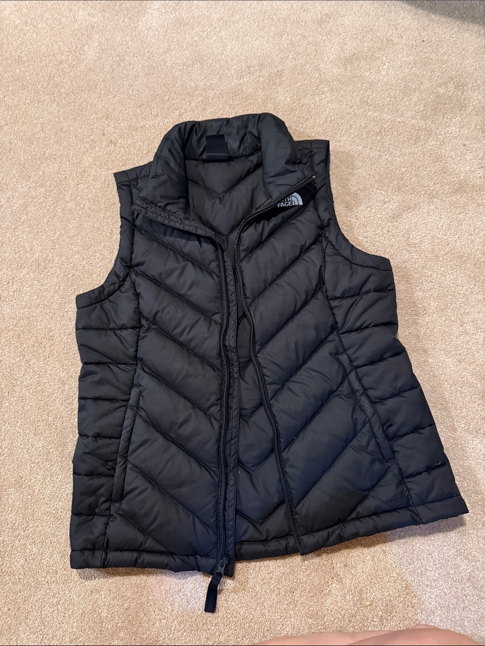 The North Face Black Chevron Quilted Puffer Vest